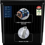 MOTOROLA 10 kg 5 star rating Midnight Series Semi Automatic Top Load Black (MTSA1005NNNDB)