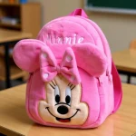 STARYANS Cute Cat Plush Bag Premium Quality (Pink, 11 L)Soft Children, Kids, Baby, School Bag (Pink, 10 L)